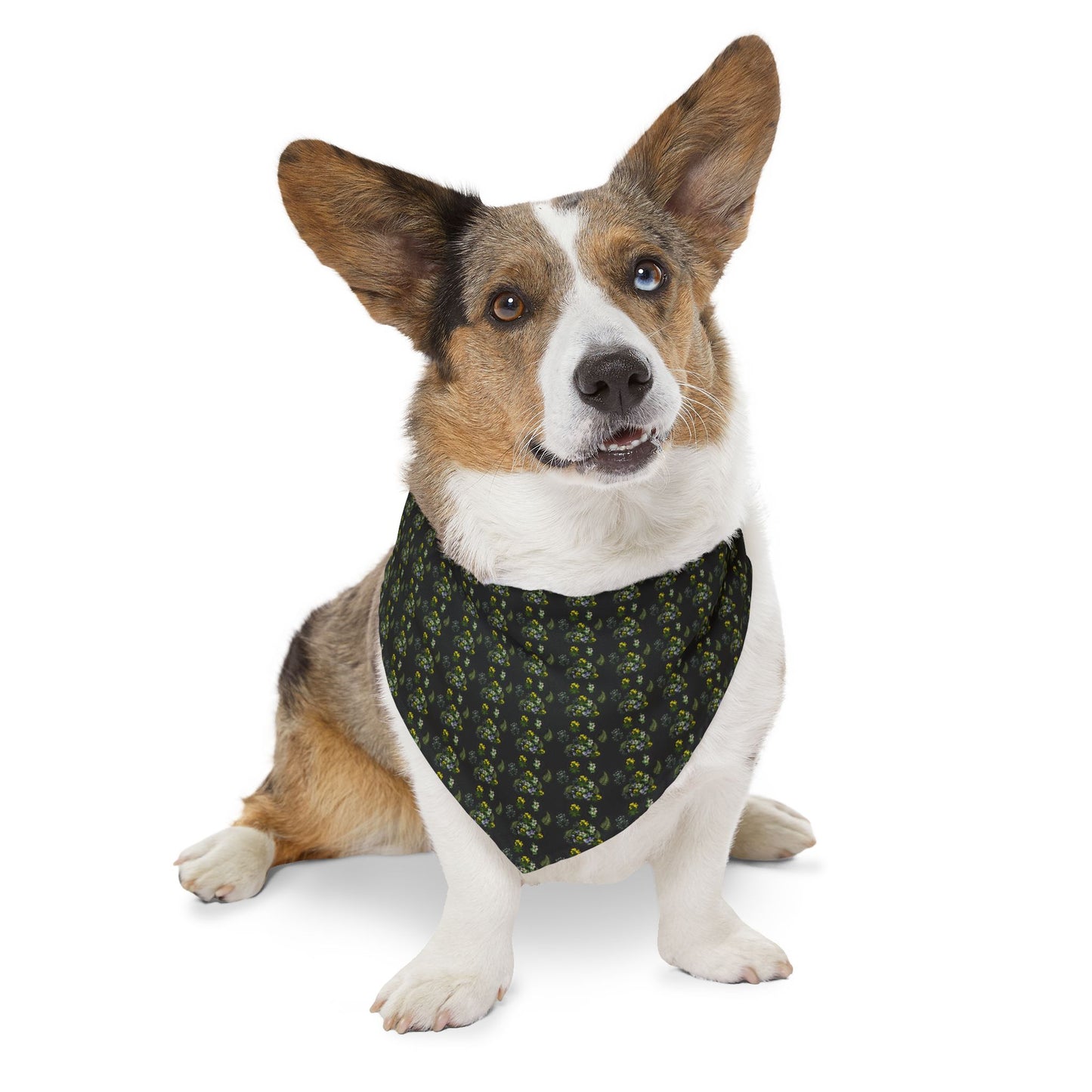 Wildflowers Dog Bandana Collar – Adjustable and Stylish Pet Bandana for Dogs and Cats, Comfortable and Durable Dog Scarf, Trendy Pet Neckwear for Small, Medium and Large Breeds