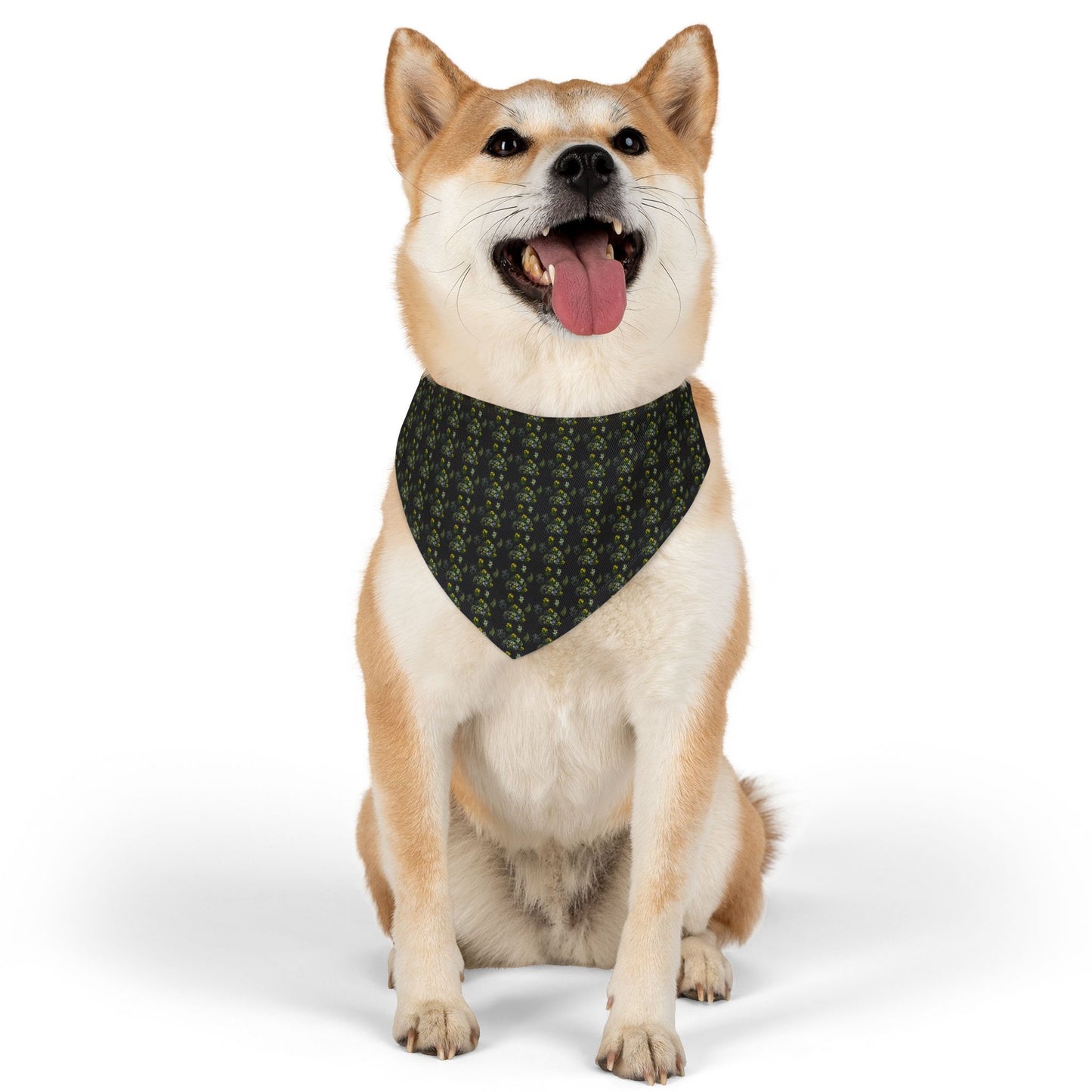 Wildflowers Dog Bandana Collar – Adjustable and Stylish Pet Bandana for Dogs and Cats, Comfortable and Durable Dog Scarf, Trendy Pet Neckwear for Small, Medium and Large Breeds