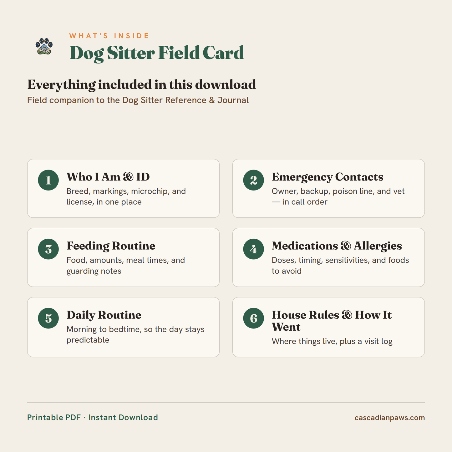 Field Card Deck