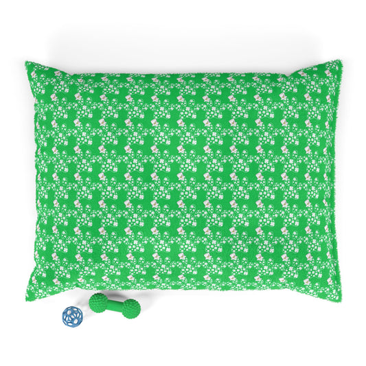 green pet bed
