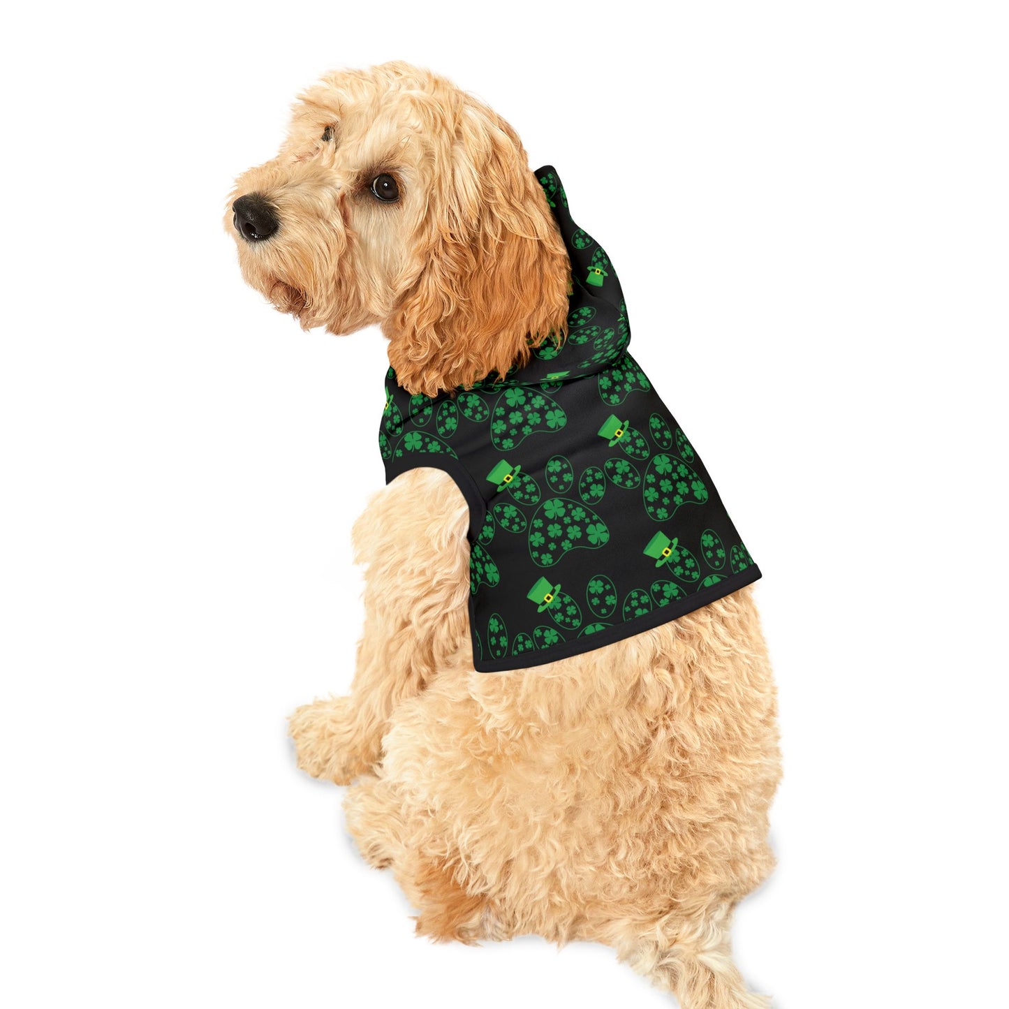 Lucky Leprechaun Dog Hoodie – St. Patrick’s Day Pet Sweatshirt | Cozy Green Dog Outfit for Small & Large Dogs