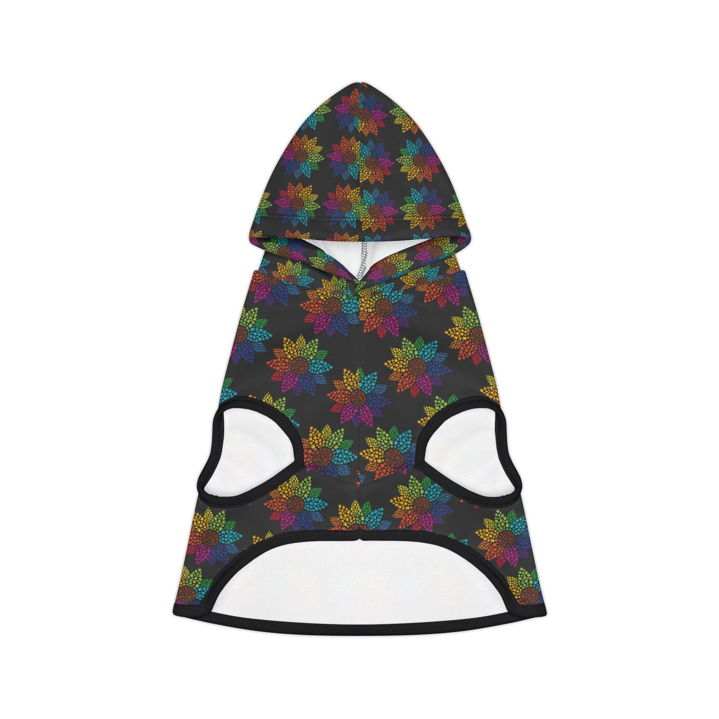 Rainbow Mandala Dog Hoodie – Soft and Cozy Pet Hoodie for Dogs and Cats, Stylish and Warm Pet Sweater with Hood, Comfortable Dog Apparel for Small, Medium and Large Breeds