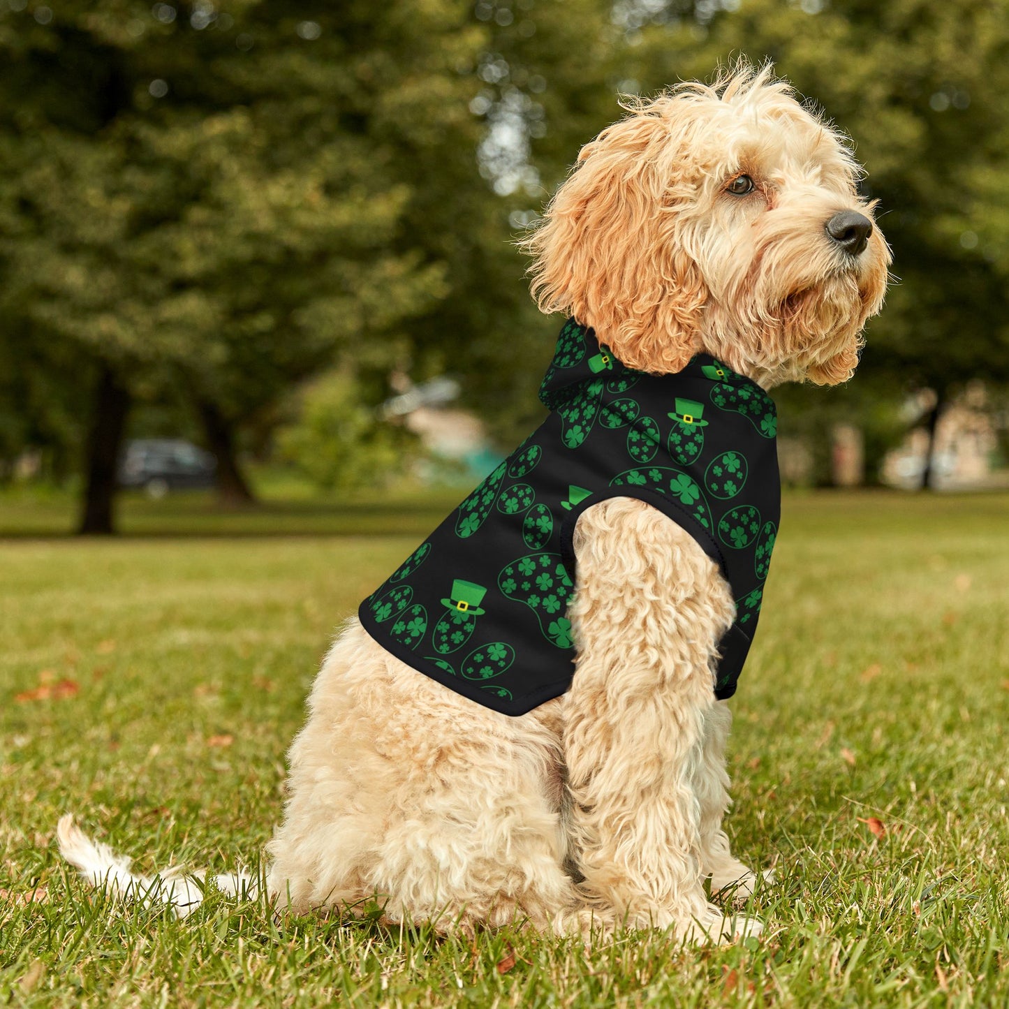 Lucky Leprechaun Dog Hoodie – St. Patrick’s Day Pet Sweatshirt | Cozy Green Dog Outfit for Small & Large Dogs