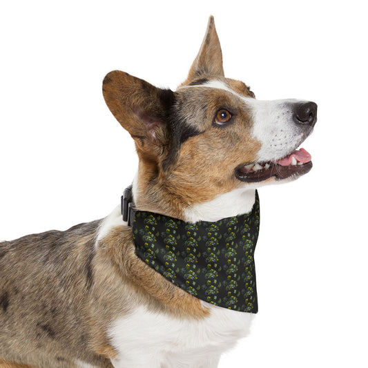 Black paw print Dog Bandana 