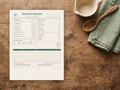 Daily Nutrition Field Card