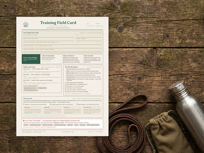 Dog Training Field Card