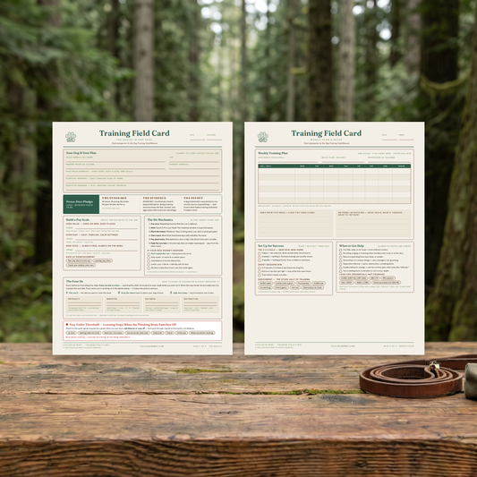 Dog Training Field Card