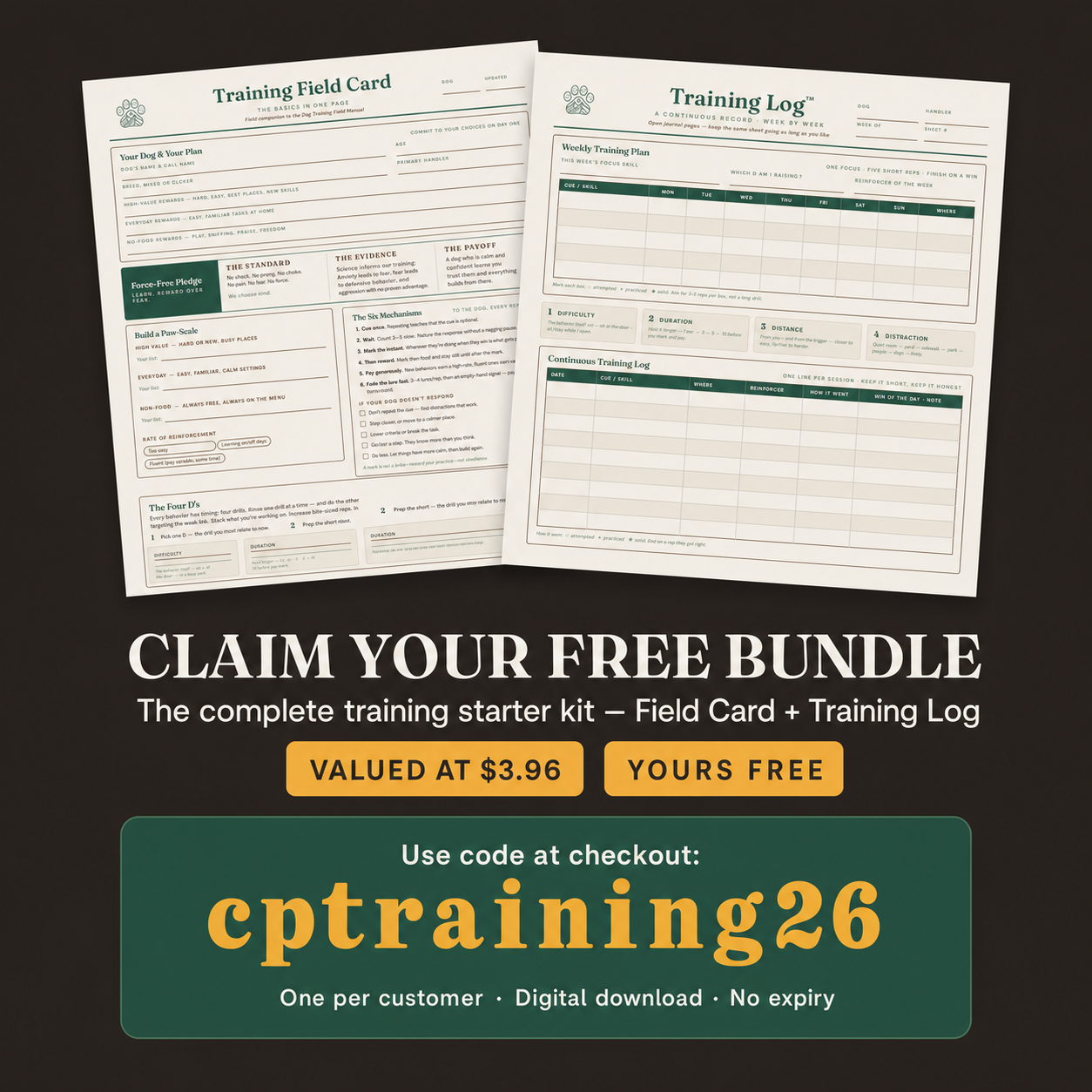 Training Bundle Field Cards