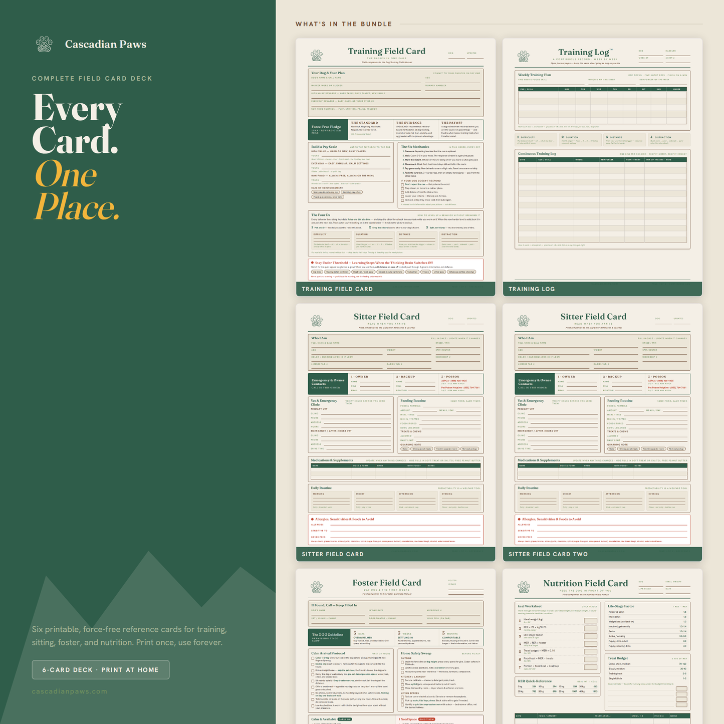 Field Card Deck