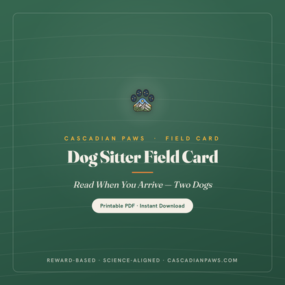 (2-dog) Dog Sitter Field Card