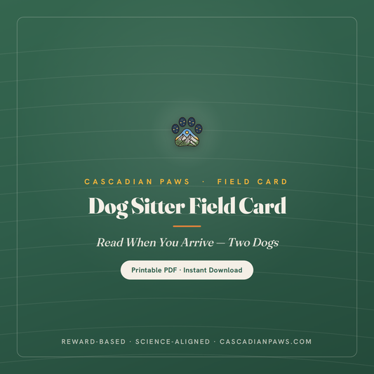(2-dog) Dog Sitter Field Card