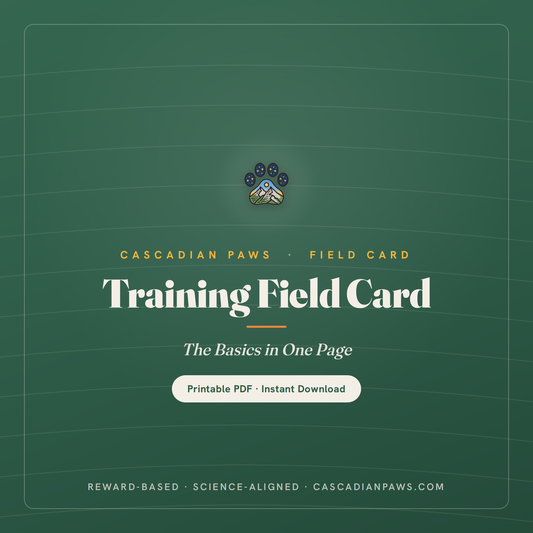 Dog Training Field Card