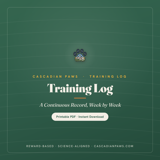 Dog Training Log Field Card